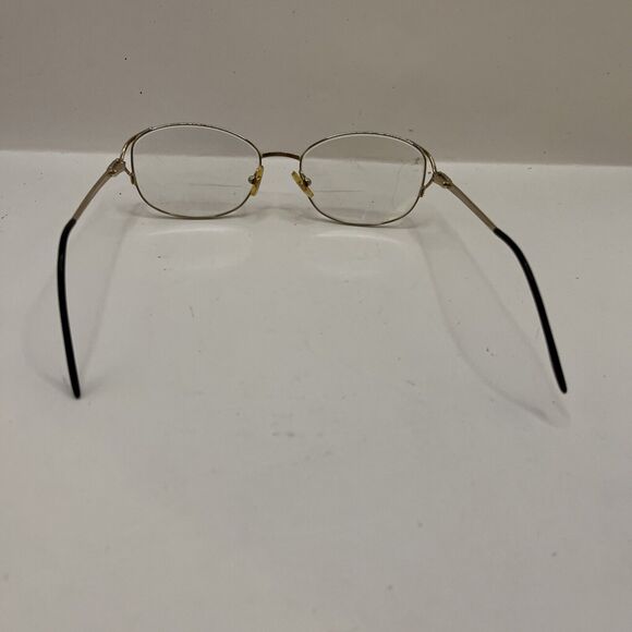 Marchon Eyeglasses Julie 110 Black/Golden Designer Frames Only 54-17-130 - Picture 4 of 5